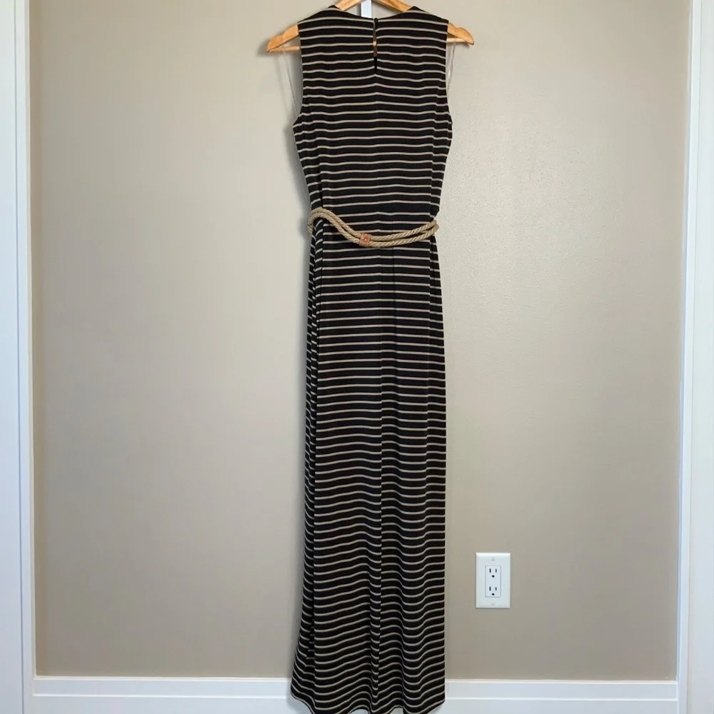 Lauren Ralph Lauren Striped Sleeveless Draped Maxi Dress - Picture 5 of 16